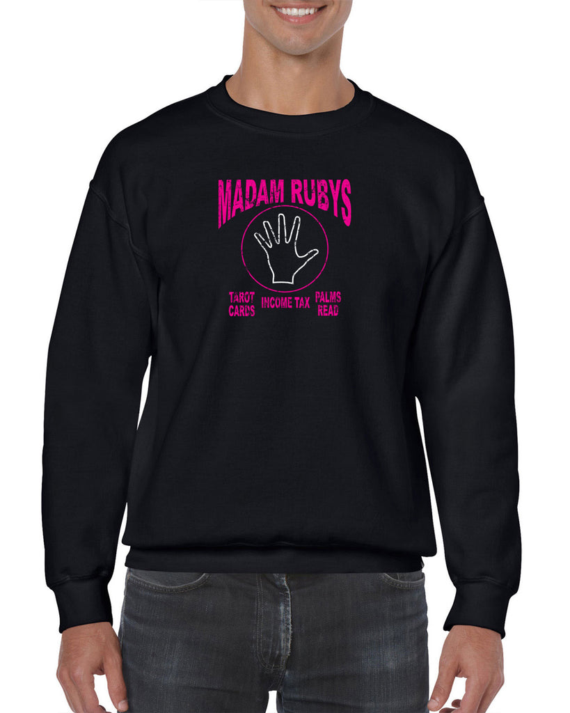 Madam Ruby's Crew Sweatshirt 80s Movie Pee Wee's Big Adventure Bike Basement Alamo Vintage Retro