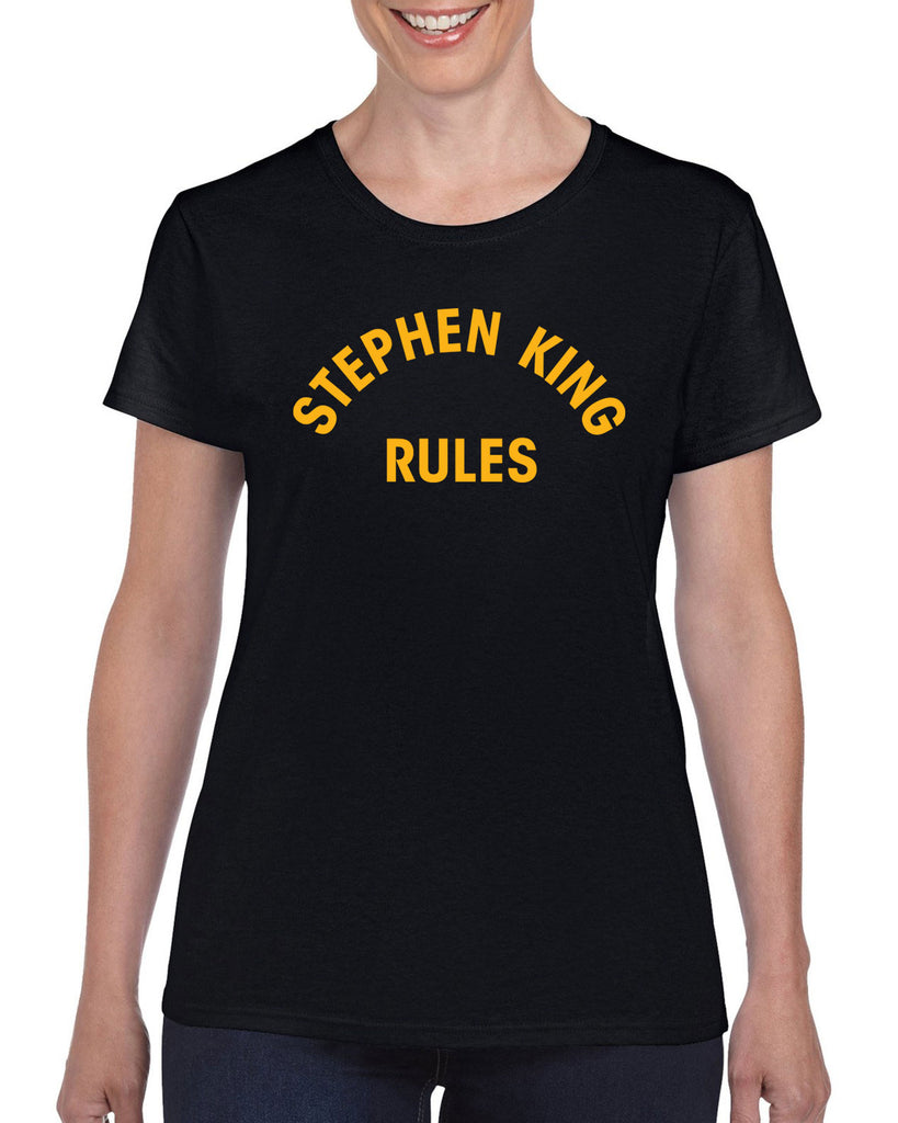 Stephen King Rules Womens T-shirt funny monster squad 80s movie scary horror film movie costume party halloween
