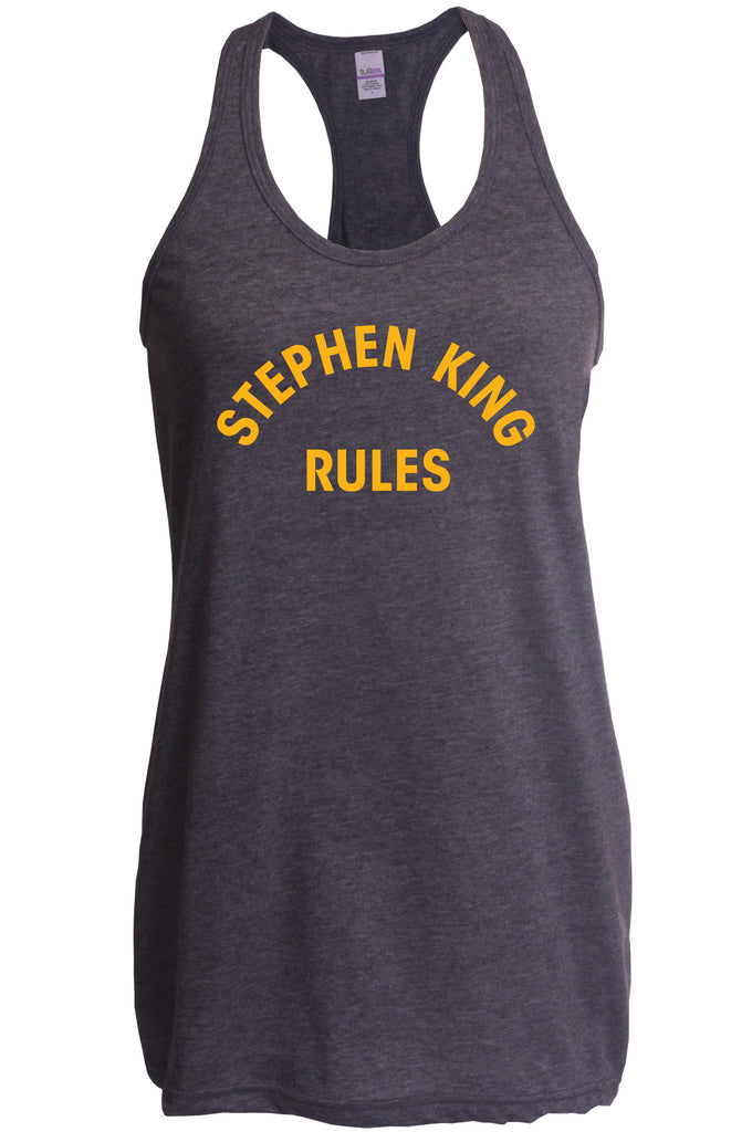 Stephen King Rules Racerback Tank Top funny monster squad 80s movie scary horror film movie costume party halloween