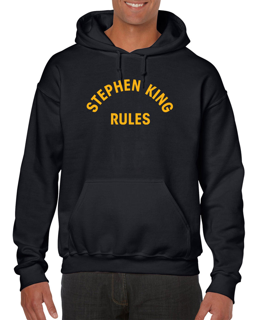 Stephen King Rules Hoodie Hooded Sweatshirt funny monster squad 80s movie scary horror film movie costume party halloween