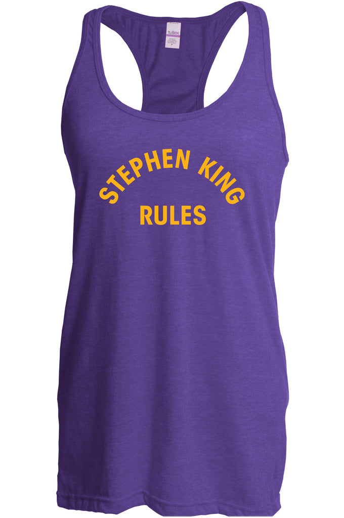 Stephen King Rules Racerback Tank Top funny monster squad 80s movie scary horror film movie costume party halloween