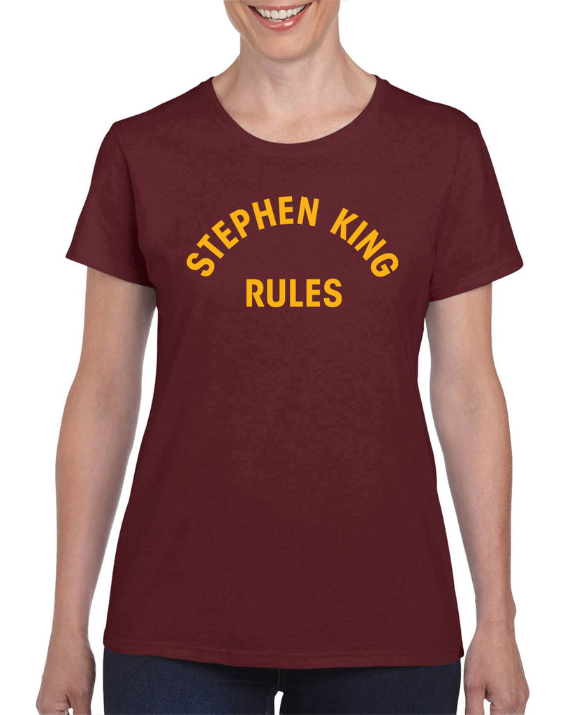 Stephen King Rules Womens T-shirt funny monster squad 80s movie scary horror film movie costume party halloween