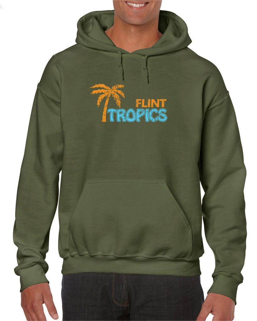 Flint Tropics Hoodie Hooded Sweatshirt Funny Semi Pro Movie Jackie Moon Basketball Jersey Uniform Halloween Costume Movie Vintage Retro