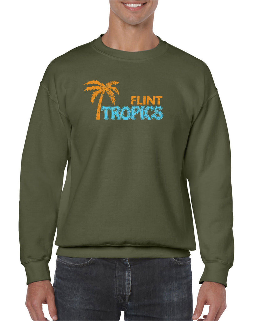 Flint Tropics Crew Sweatshirt Funny Semi Pro Movie Jackie Moon Basketball Jersey Uniform Halloween Costume Movie Vintage Retro