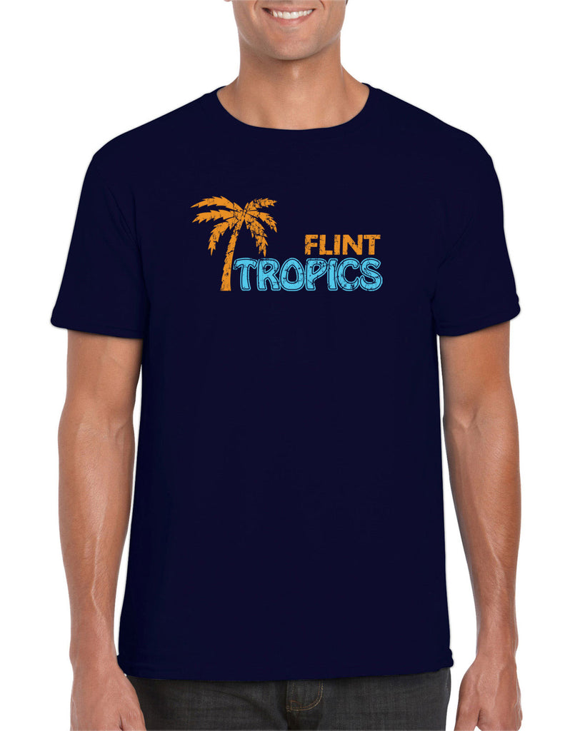 Flint Tropics Mens T-Shirt Funny Semi Pro Movie Jackie Moon Basketball Jersey Uniform Halloween Costume Movie Vintage Retro