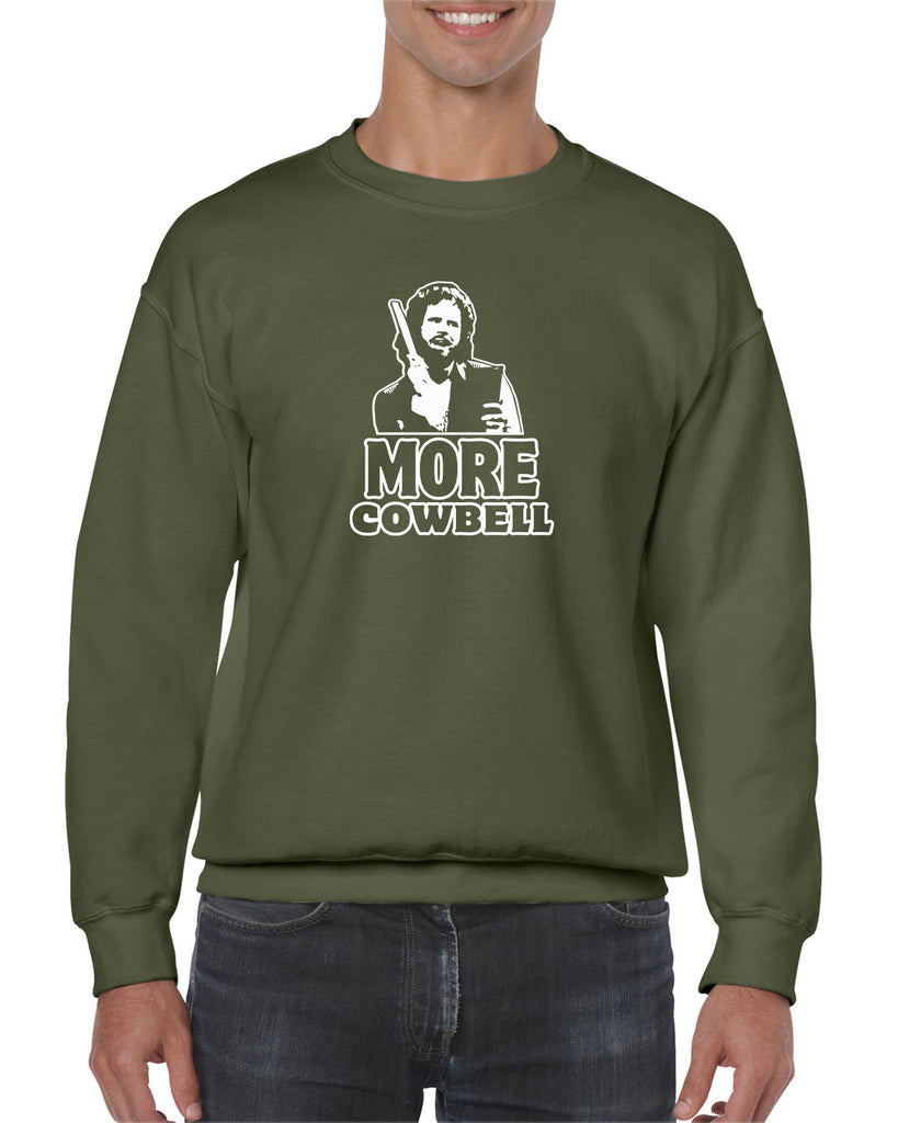 More Cowbell Crew Sweatshirt I Need More Gotta Have Saturday Night Live Skit Will Ferrell Music Dance Party Vintage Retro