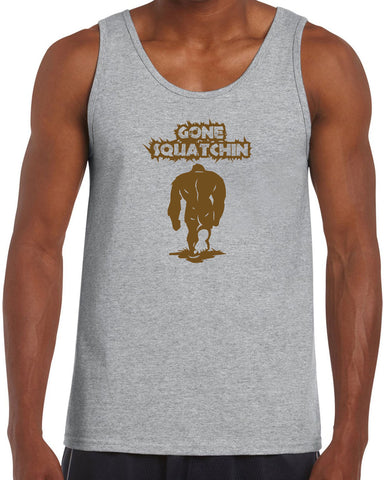 Gone Squatching Tank Top Big Foot Squatchin Yeti Hunter Outdoors Funny Vintage Retro