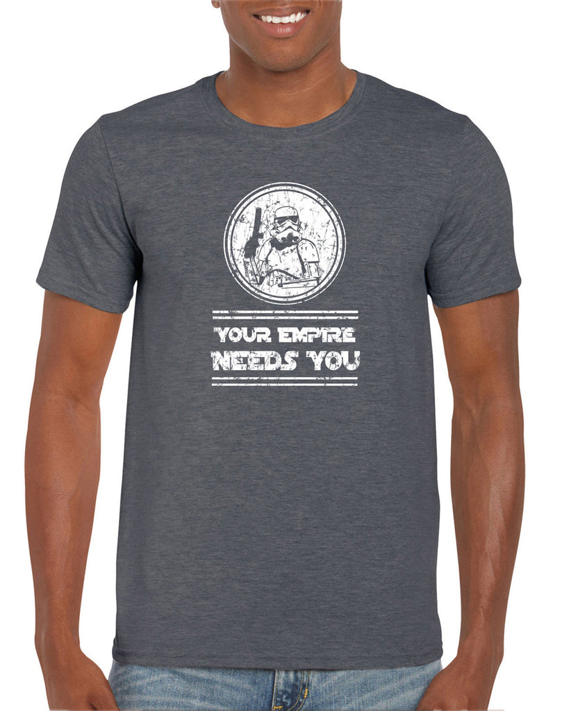 Your Empire Needs You Mens T-Shirt Star Geek Wars Sci Fi Storm Trooper Darkside Jedi Death Star Vintage Retro