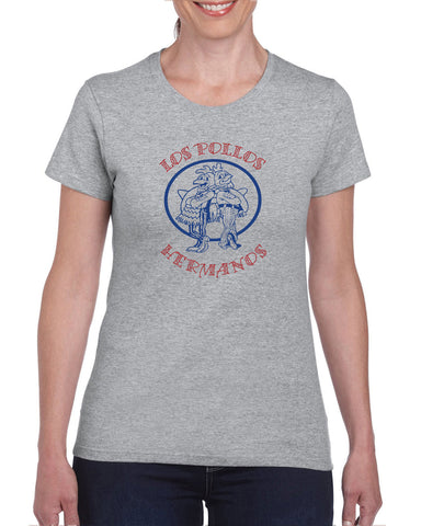 Los Pollos Hermanos Womens T-Shirt Funny Breaking Bad Fried Chicken Walt White TV Show Vintage Retro