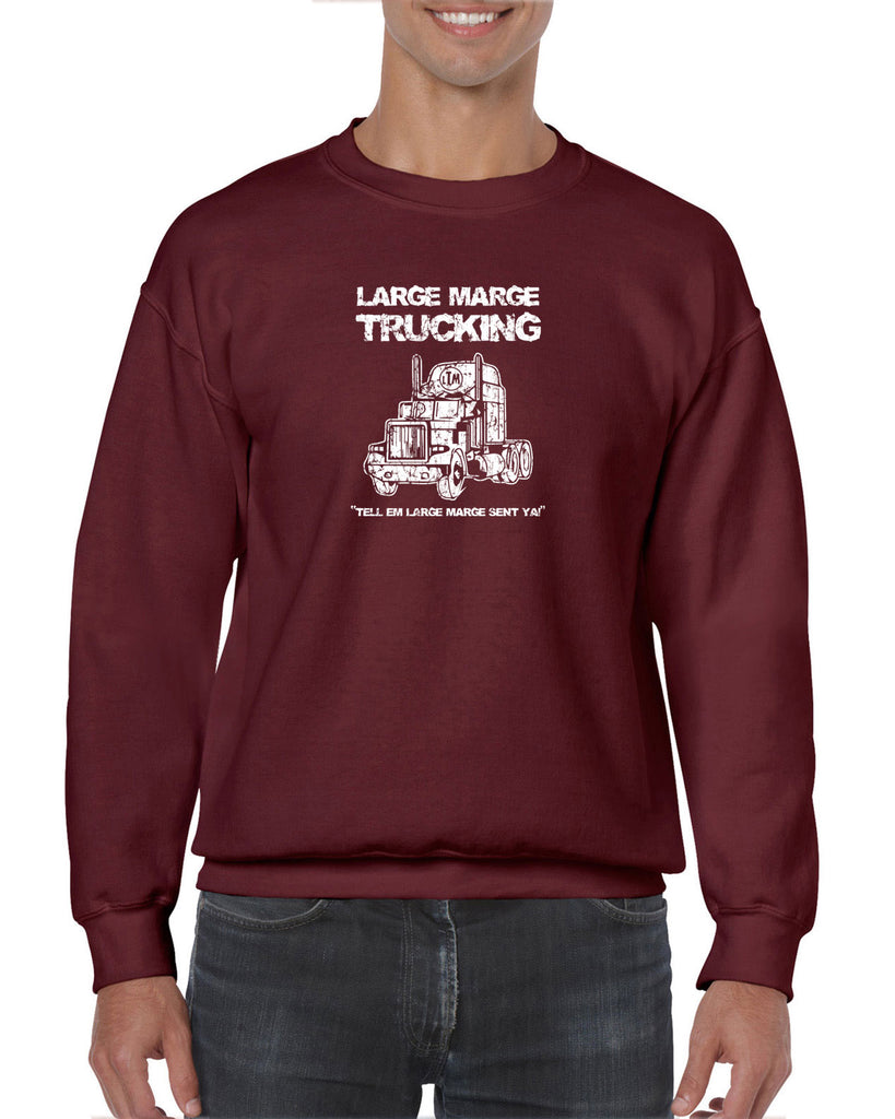 Large Marge Trucking Crew Sweatshirt Pee Wee's Big Adventure 80s Tell Em Large Marge Sent Ya Vintage Retro