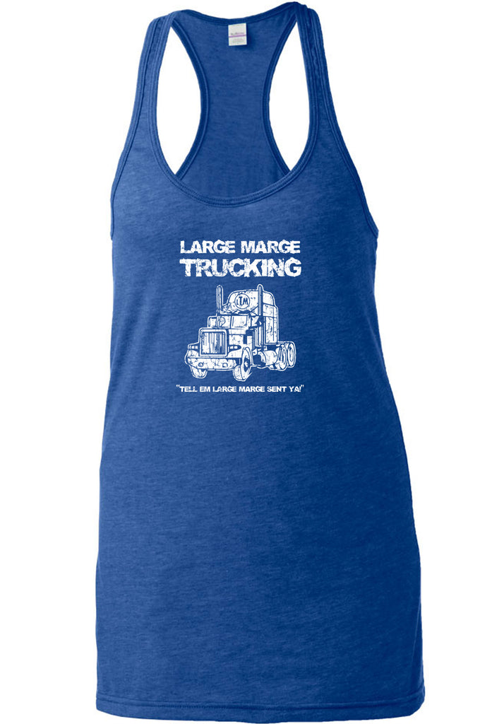 Large Marge Trucking Racer Back Tank Top Racerback Pee Wee's Big Adventure 80s Tell Em Large Marge Sent Ya Vintage Retro
