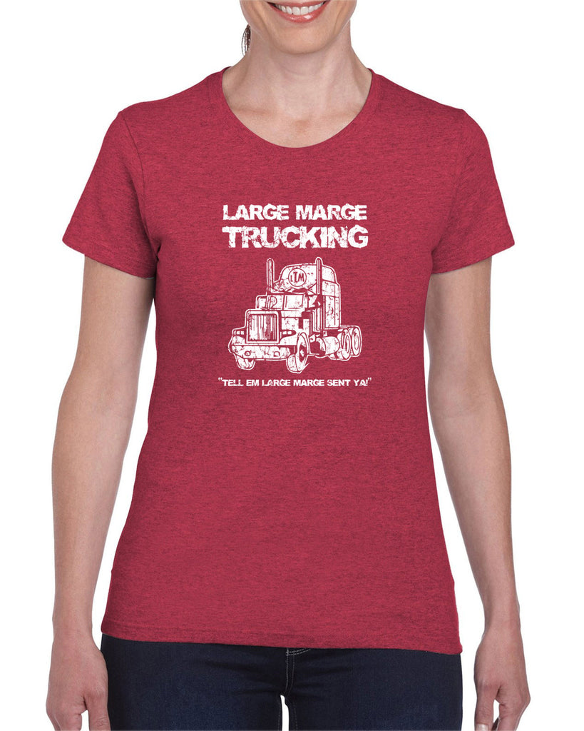 Large Marge Trucking Womens T-Shirt Pee Wee's Big Adventure 80s Tell Em Large Marge Sent Ya Vintage Retro