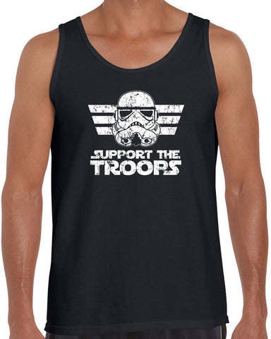 I Support The Troops Tank Top Star Geek Nerd Wars Storm Trooper Dark Side Jedi Empire Geek Nerd