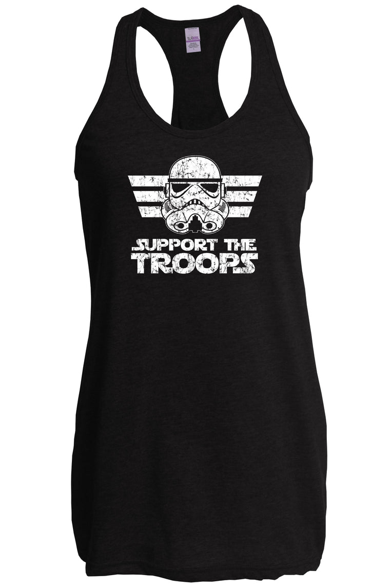 Women's Racer Back Tank Top - I Support The Troops