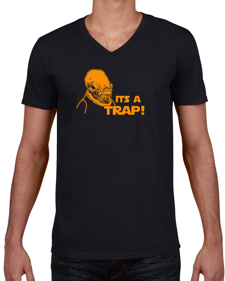 Men's Short Sleeve V-Neck T-Shirt - It's A Trap