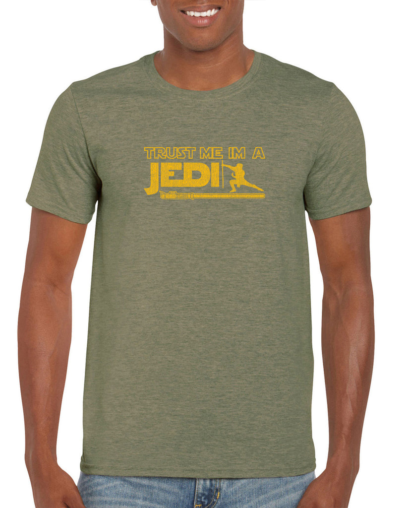 Trust Me Im A Jedi Mens T-Shirt Funny Star Wars Geek Nerd Light Saber 80s Party Costume