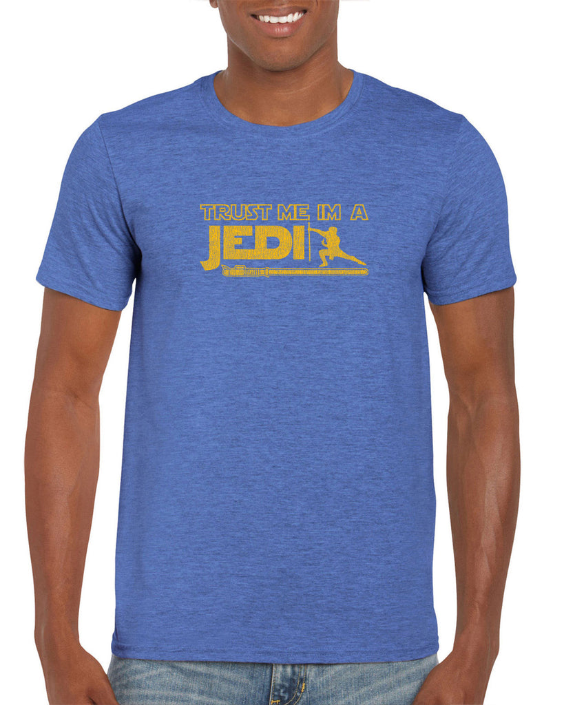 Trust Me Im A Jedi Mens T-Shirt Funny Star Wars Geek Nerd Light Saber 80s Party Costume