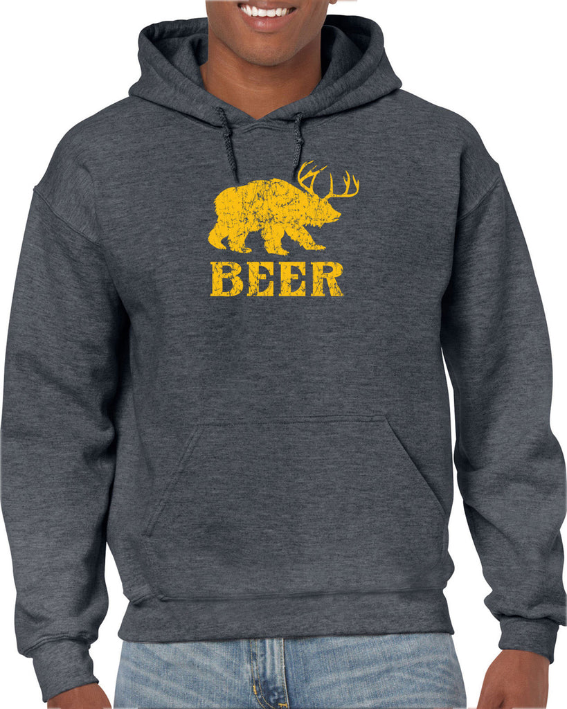 Beer Bear Deer Hooded Sweatshirt Hoodie Party Costume Rude Vulgar Drunk Drinking Game College 