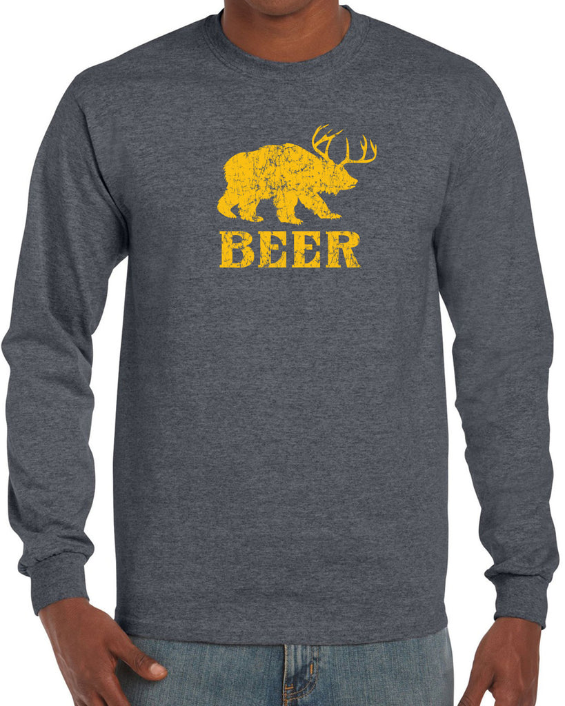 Beer Bear Deer Long Sleeve Shirt Party Costume Rude Vulgar Drunk Drinking Game College