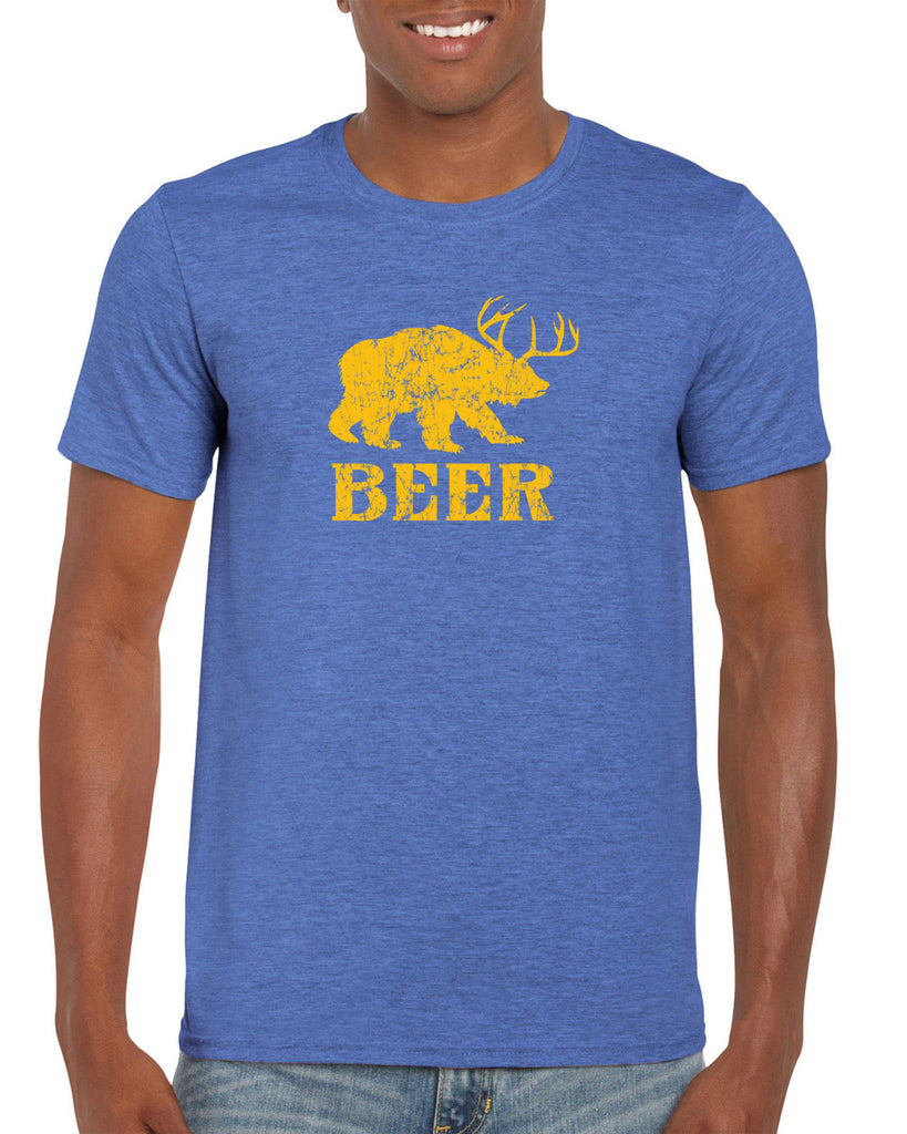 Beer Bear Deer Mens T-Shirt Party Costume Rude Vulgar Drunk Drinking Game College