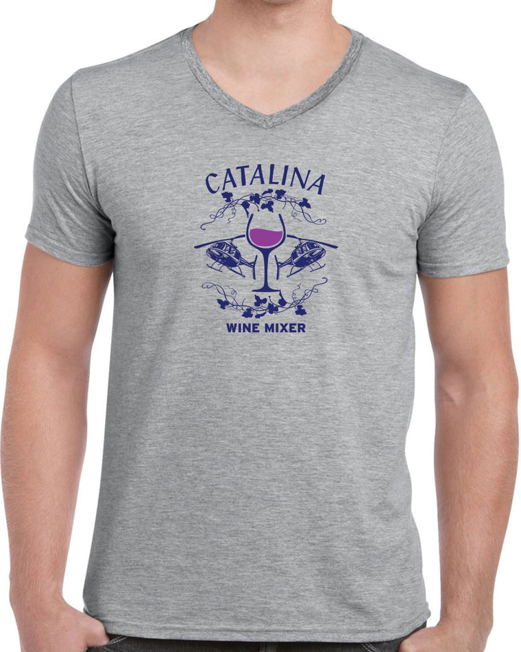 Men's Short Sleeve V-Neck T-Shirt - Catalina Wine Mixer