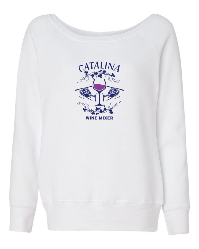 Catalina Wine Mixer Womens Off The Shoulder Crew Sweatshirt Step Brothers Movie Prestige Worldwide Boats N Hoes College Party