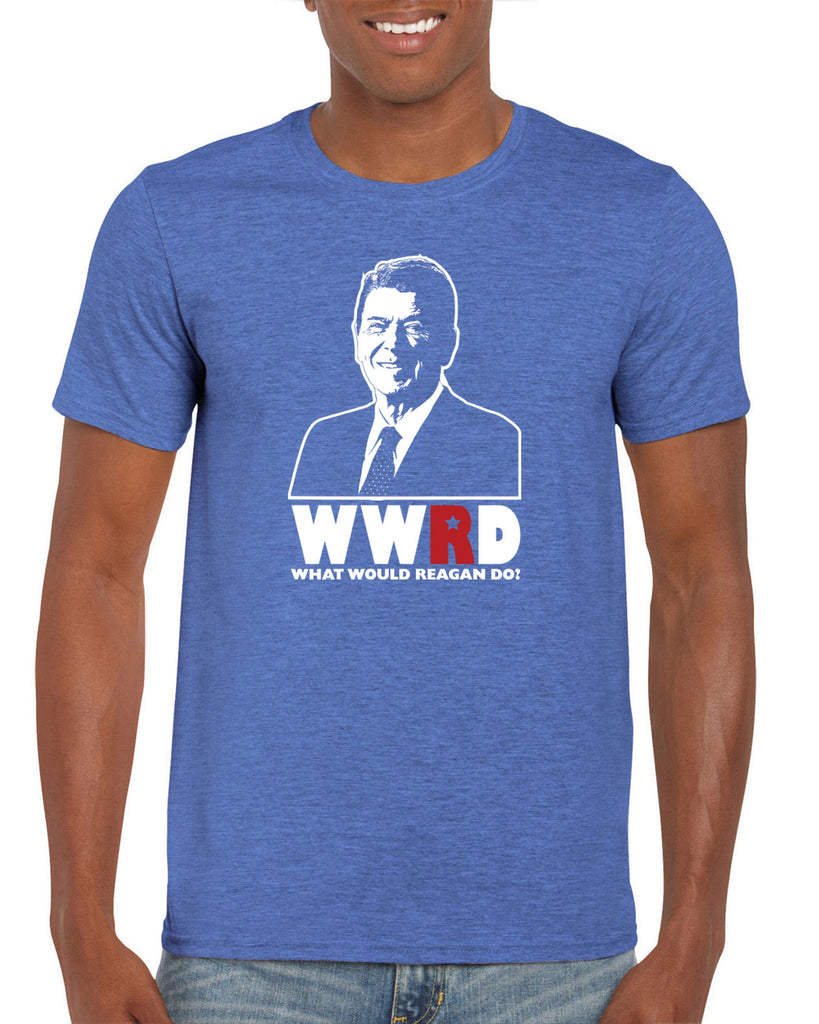 What Would Reagan Do? Bush 1984 Mens T-Shirt election campaign rally president 80s party costume vintage retro