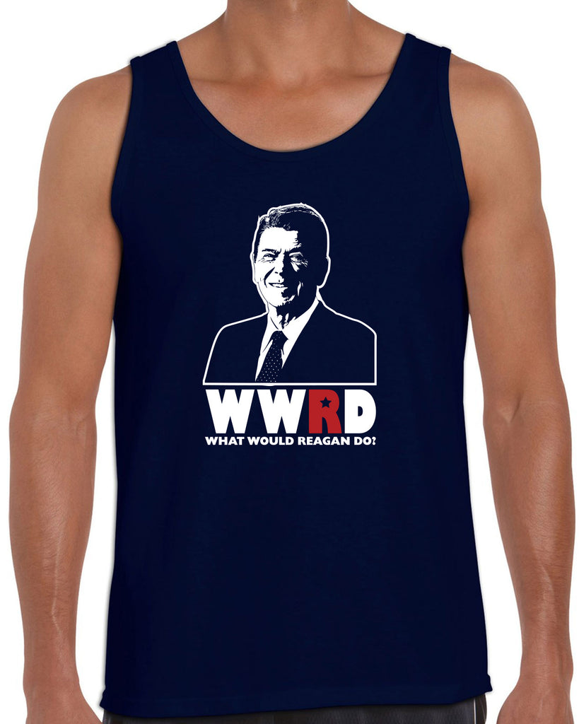 What Would Reagan Do? Bush 1984 Tank Top election campaign rally president 80s party costume vintage retro