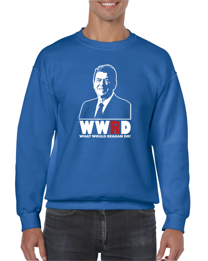 What Would Reagan Do? Bush 1984 Crew Sweatshirt election campaign rally president 80s party costume vintage retro