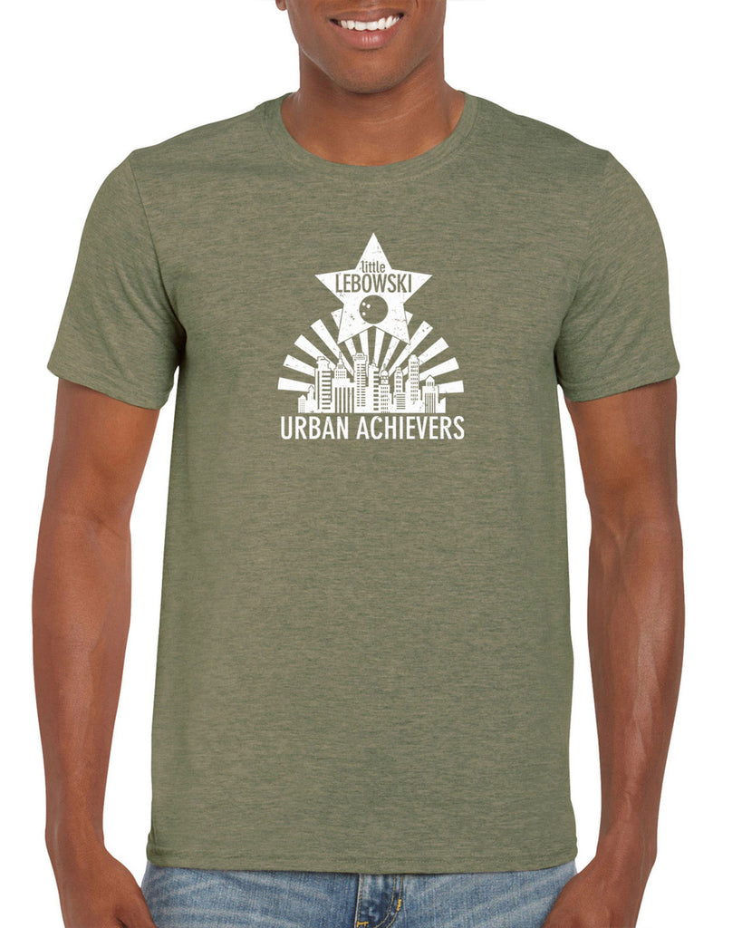 Little Lebowski Urban Achievers Mens T-Shirt The Big 90s Movie Stoner Dude Abides Bowling Party College