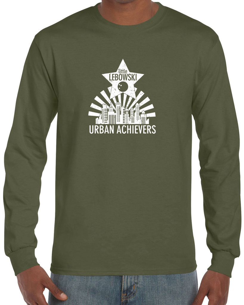 Little Lebowski Urban Achievers Long Sleeve Shirt The Big 90s Movie Stoner Dude Abides Bowling Party College