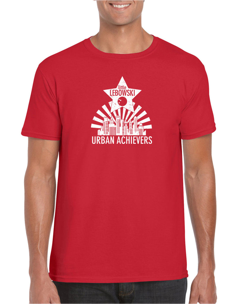 Little Lebowski Urban Achievers Mens T-Shirt The Big 90s Movie Stoner Dude Abides Bowling Party College