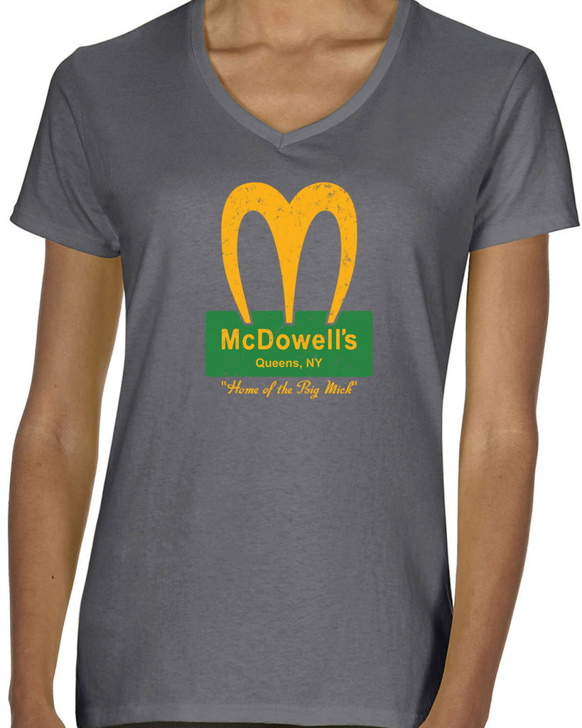 McDowells Funny Womens V neck Shirt Coming To America 80s Movie Comedy Randy Watson Halloween Costume