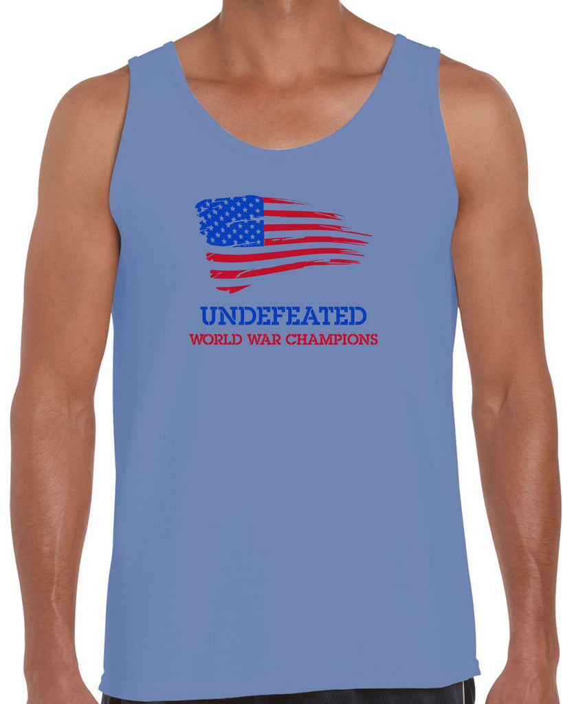 Undefeated World War Champions Tank Top Army Military Marines Back to Back Navy America USA Vintage Retro