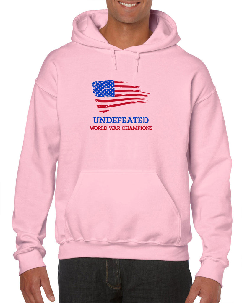 Undefeated World War Champions Hooded Sweatshirt Hoodie Army Military Marines Back to Back Navy America USA Vintage Retro