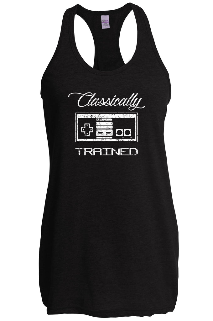 Classically Trained Racer Back Racerback Tank Top Video Game Controller 80s Nintendo Noob Gamer Vintage Retro