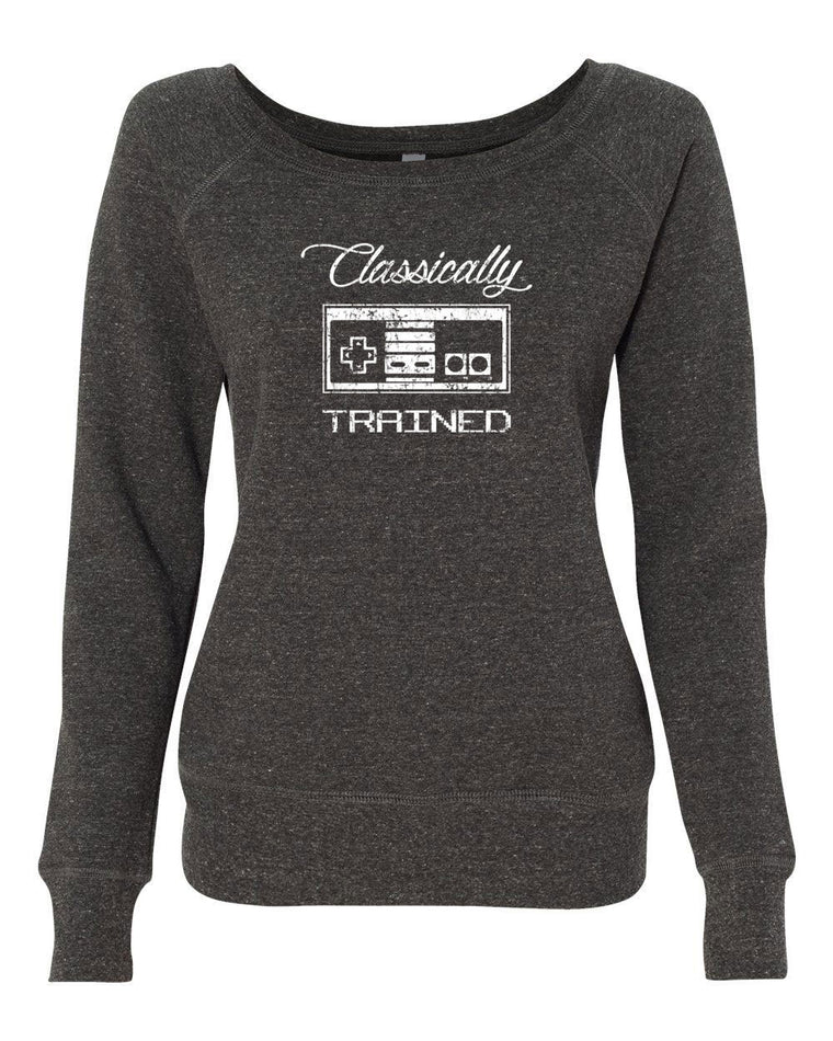 Women's Off the Shoulder Sweatshirt - Classically Trained