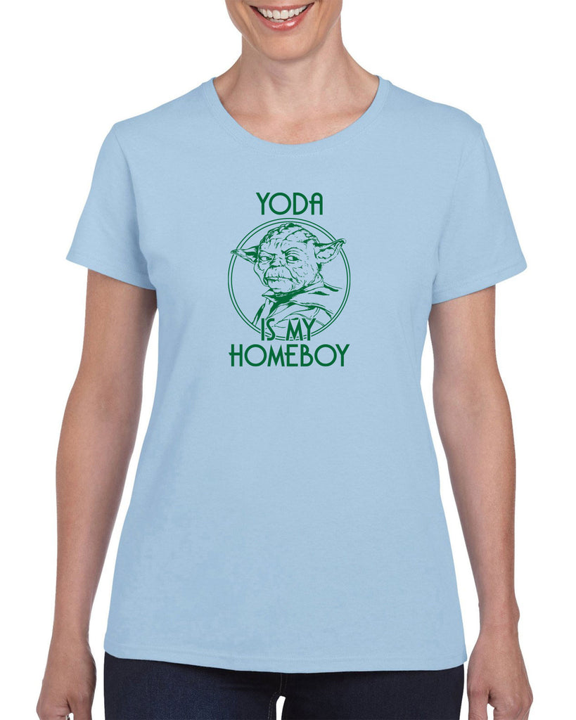 Yoda is my Homeboy Womens T-Shirt Jedi Star Wars Geek Nerd 80s Movie Lightsaber