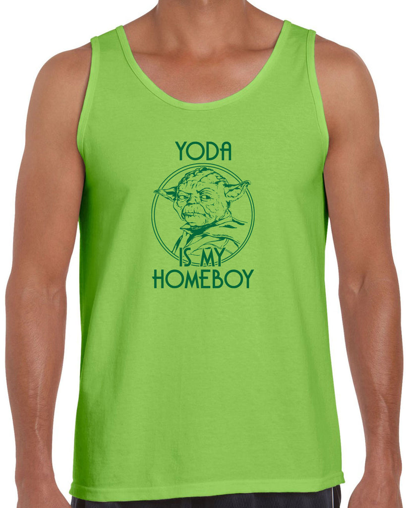 Yoda is my Homeboy Tank Top Jedi Star Wars Geek Nerd 80s Movie Lightsaber