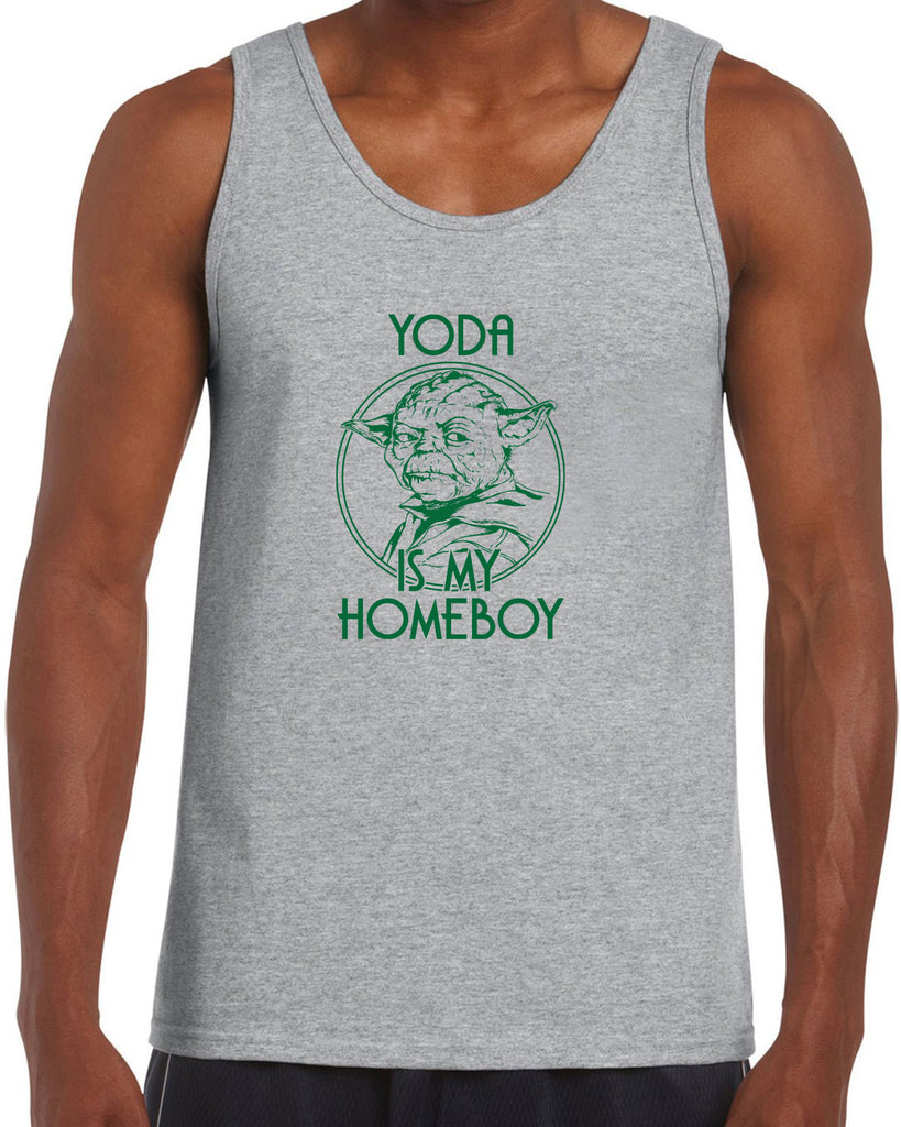 Yoda is my Homeboy Tank Top Jedi Star Wars Geek Nerd 80s Movie Lightsaber