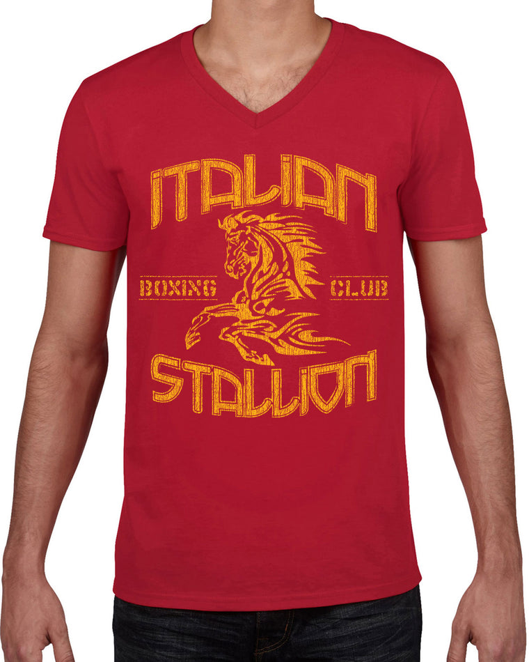 Men's Short Sleeve V-Neck T-Shirt - Italian Stallion