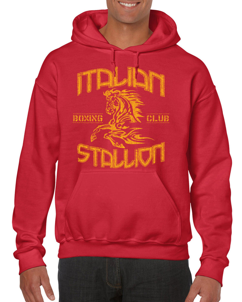 Hot Press Apparel Italian Stallion Hoodie Sweatshirt Clothing Apparel Gift Present Rocky Fighter Boxer Eye of the Tiger Movie Stud Muscles Champion Party Humor Costume Fitness
