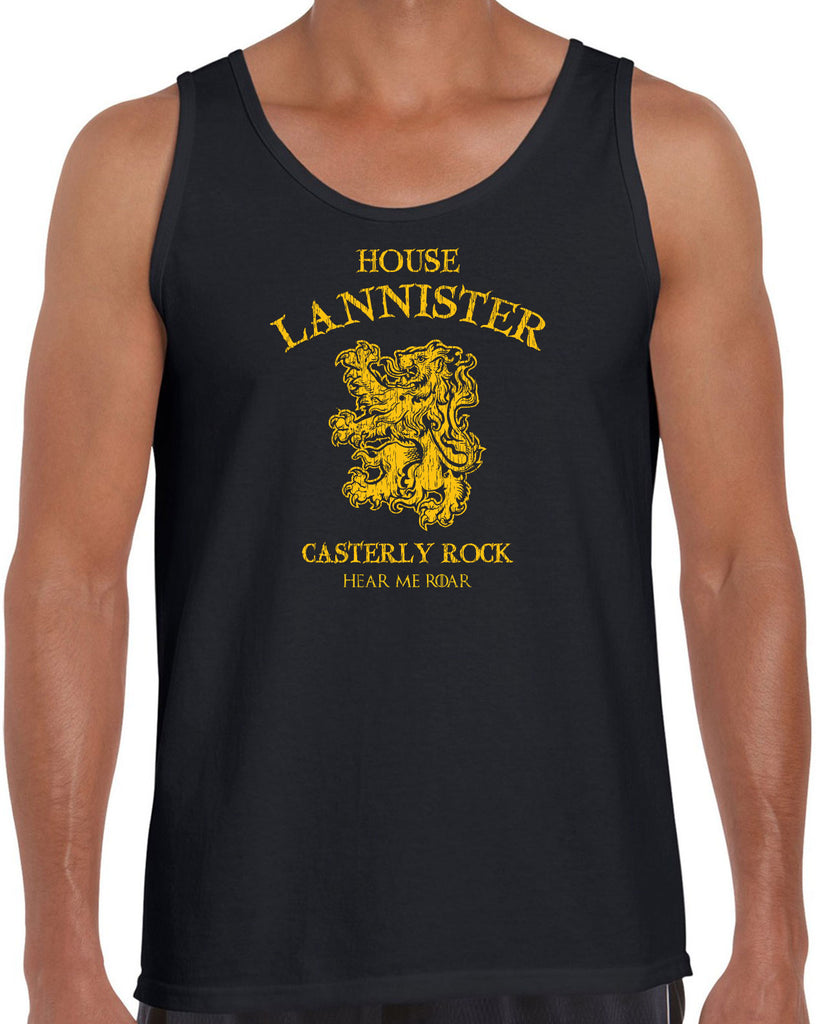House Lannister Tank Top funny games of thrones casterly rock tywin tyrion westeros castle king golden lion sigil