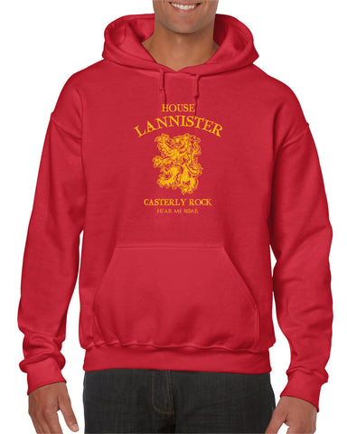 House Lannister Hooded Sweatshirt Hoodie funny games of thrones casterly rock tywin tyrion westeros castle king golden lion sigil