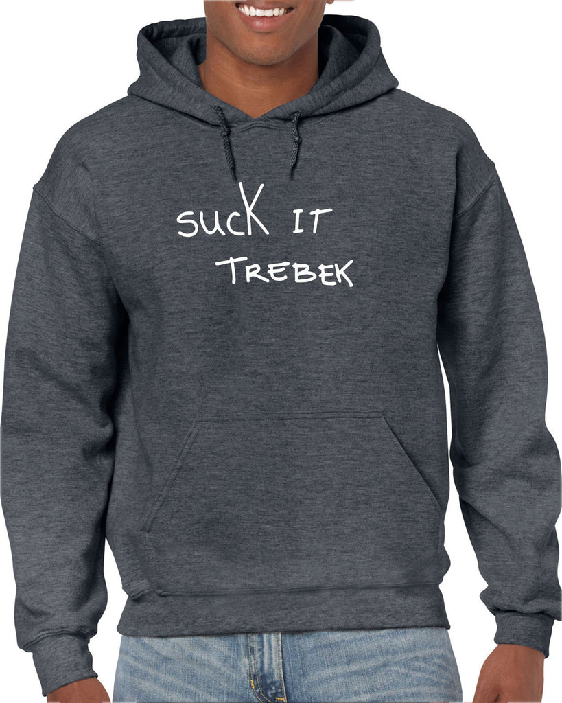 Suck It Trebek Hoodie Hooded Sweatshirt Funny Gameshow Jeopardy Alex Trebek Tribute Saturday Night Live Vintage Retro