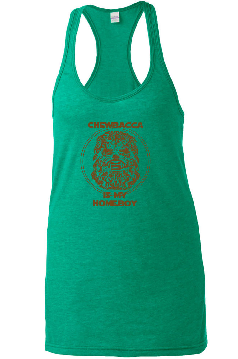 Women's Racer Back Tank Top - Chewbacca is My Homeboy