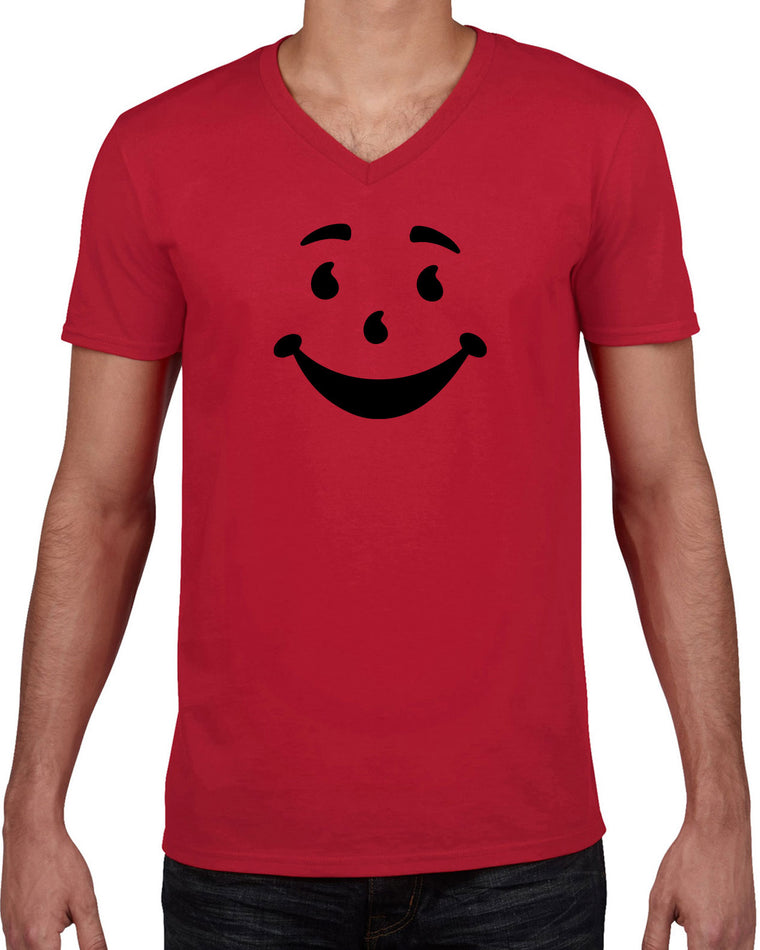 Men's Short Sleeve V-Neck T-Shirt - Kool-Aide Smile