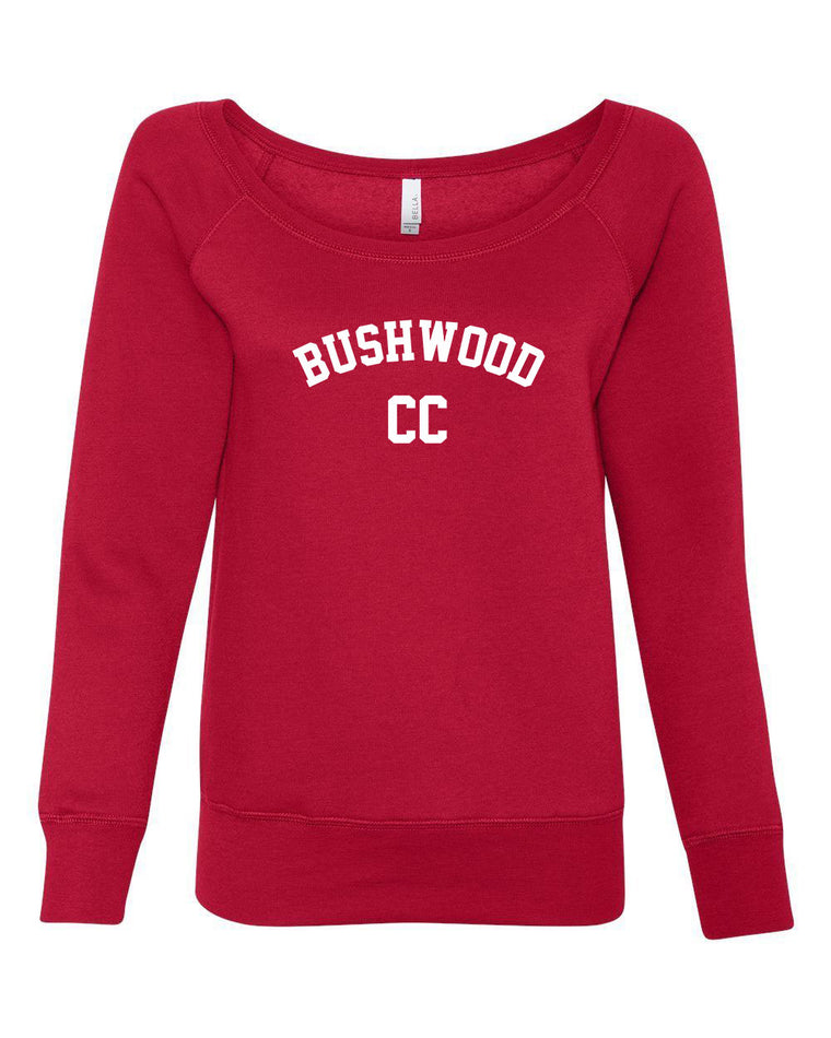 Women's Off the Shoulder Sweatshirt - Bushwood Country Club