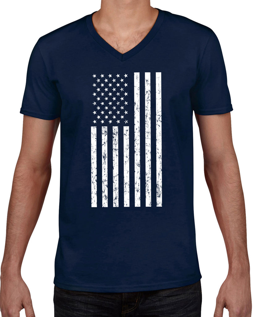 American Flag Mens V-Neck Shirt USA patriot merica republican democrat campaign election politics freedom liberty independence day 4th of july