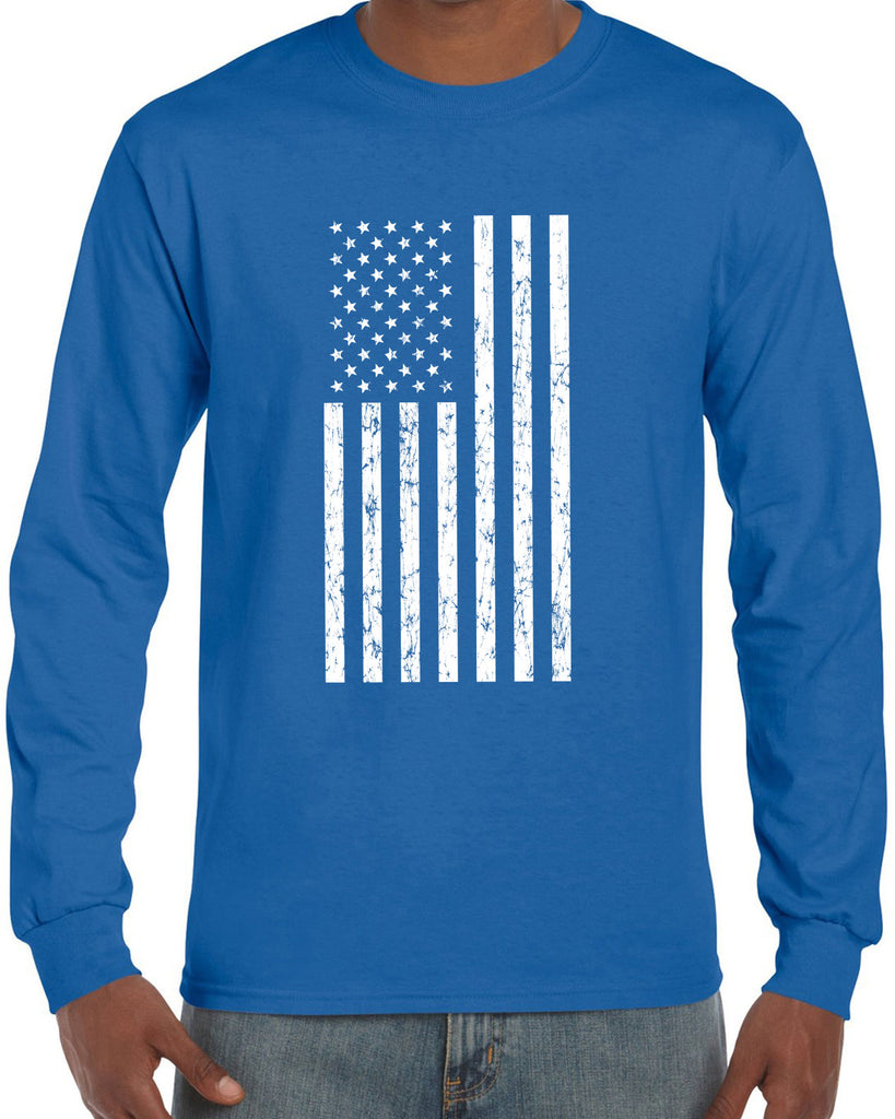 American Flag Mens Long Sleeve Shirt USA patriot merica republican democrat campaign election politics freedom liberty independence day 4th of july